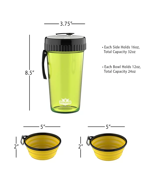 3-In-1 Travel Pet Feeding Containers