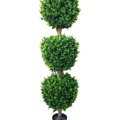 Hedyotis Triple Ball 5 Ft. Artificial Tree by Pure Garden, 60″ x 15″ x 15″