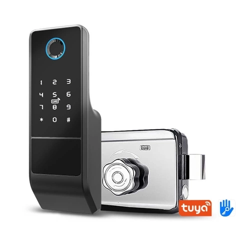 Tuya WiFi Intelligent Door Lock Home Apartment Intelligent Lock 5 In 1 Unlocking Smartphone Fingerprint Code Password Card Keys Unlocking Intelligent Home Anti-theft Securitys Lock