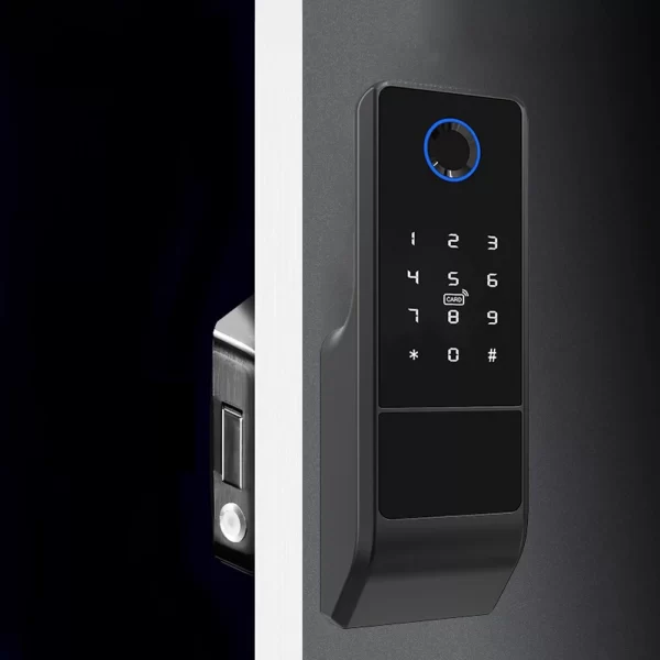 Tuya WiFi Intelligent Door Lock Home Apartment Intelligent Lock 5 In 1 Unlocking Smartphone Fingerprint Code Password Card Keys Unlocking Intelligent Home Anti-theft Securitys Lock